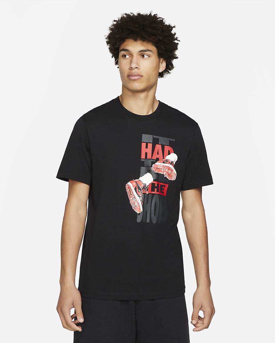 Nike shirt with shoes on it new arrivals